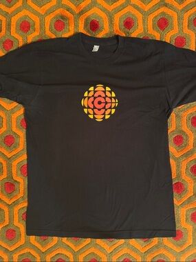 MAKE OFFER! Black Short-Sleeve Tee T-shirt CBC Exploding Pizza Logo Men's Large